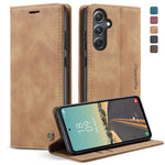 Custodia per telefono in pelle con vibrazione orizzontale multifunzionale CaseMe 013, For Samsung Galaxy S23 FE 5G
