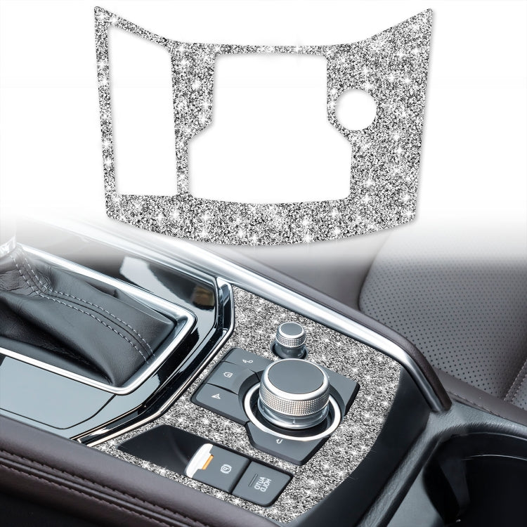 Per Mazda CX-5 2017-2018 Adesivo decorativo con diamante per pannello freno a mano elettronico per auto, guida a sinistra, Car Electronic Handbrake Panel, Left Drive