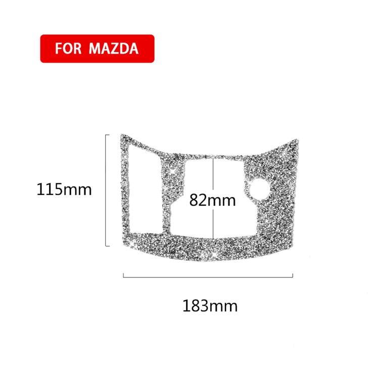 Per Mazda CX-5 2017-2018 Adesivo decorativo con diamante per pannello freno a mano elettronico per auto, guida a sinistra, Car Electronic Handbrake Panel, Left Drive