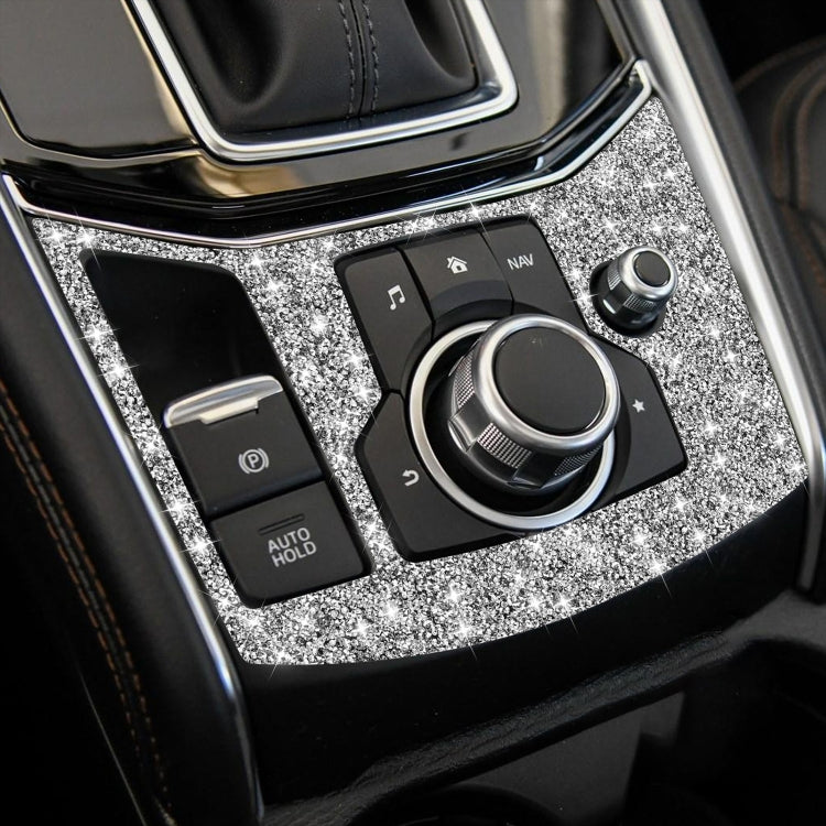 Per Mazda CX-5 2017-2018 Adesivo decorativo con diamante per pannello freno a mano elettronico per auto, guida a sinistra, Car Electronic Handbrake Panel, Left Drive