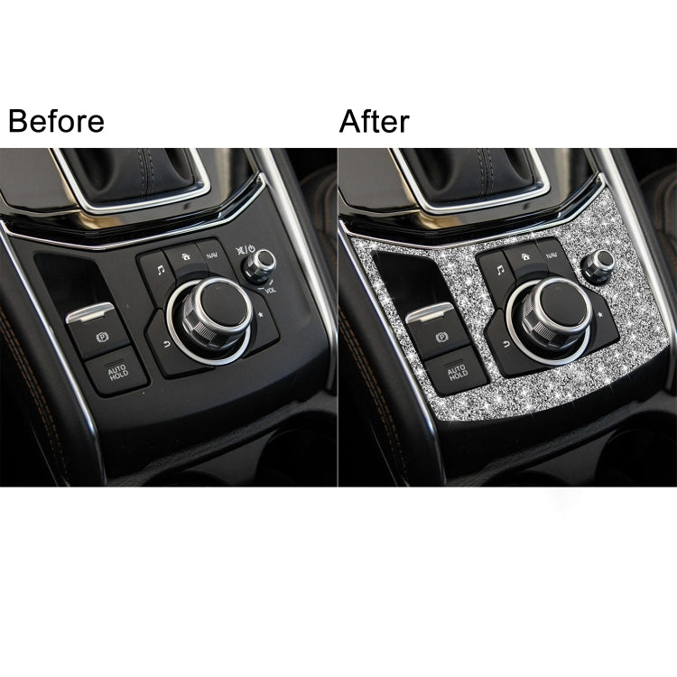 Per Mazda CX-5 2017-2018 Adesivo decorativo con diamante per pannello freno a mano elettronico per auto, guida a sinistra, Car Electronic Handbrake Panel, Left Drive