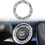 Per BMW Serie 3 E90 / E92 / E93 2009-2012 Adesivo decorativo con diamante con anello di avvio con un clic per auto, One-click Start Ring