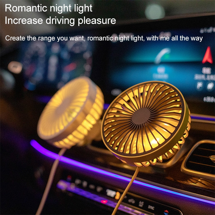 F829 Ventola di raffreddamento elettrica per presa d'aria per auto portatile con luce a LED
