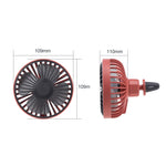F829 Ventola di raffreddamento elettrica per presa d'aria per auto portatile con luce a LED