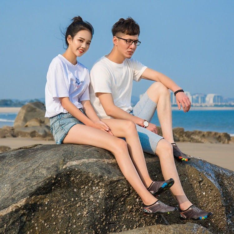 Scarpe da spiaggia con fondo spesso in gomma antiscivolo con motivo stampato Scarpe da nuoto Calzini da immersione per uomo, un paio, 39, 40, 41, 42, 43, 44, 45, 46
