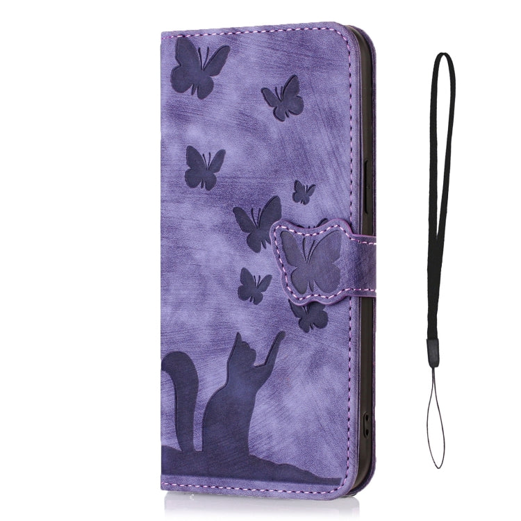 Custodia per cellulare in pelle con stampa a farfalla con gatto, For Samsung Galaxy A02s EU, For Samsung Galaxy A12, For Samsung Galaxy A42 5G, For Samsung Galaxy A21s