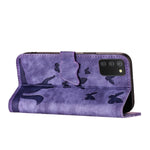 Custodia per cellulare in pelle con stampa a farfalla con gatto, For Samsung Galaxy A02s EU, For Samsung Galaxy A12, For Samsung Galaxy A42 5G, For Samsung Galaxy A21s