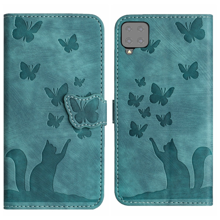 Custodia per cellulare in pelle con stampa a farfalla con gatto, For Samsung Galaxy A02s EU, For Samsung Galaxy A12, For Samsung Galaxy A42 5G, For Samsung Galaxy A21s