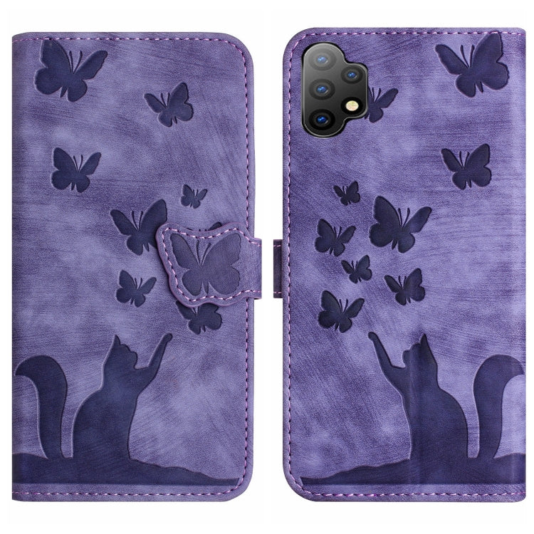 Custodia per cellulare in pelle con stampa a farfalla con gatto, For Samsung Galaxy S23 5G, For Samsung Galaxy A13 4G / 5G / A04, For Samsung Galaxy S20 FE, For Samsung Galaxy A53 5G