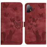 Custodia per cellulare in pelle con stampa a farfalla con gatto, For Samsung Galaxy S23 5G, For Samsung Galaxy A13 4G / 5G / A04, For Samsung Galaxy S20 FE, For Samsung Galaxy A53 5G