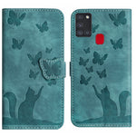 Custodia per cellulare in pelle con stampa a farfalla con gatto, For Samsung Galaxy A02s EU, For Samsung Galaxy A12, For Samsung Galaxy A42 5G, For Samsung Galaxy A21s