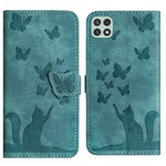 Custodia per cellulare in pelle con stampa a farfalla con gatto, For Samsung Galaxy A52 5G / A52S, For Samsung Galaxy A03s EU, For Samsung Galaxy A22 5G, For Samsung Galaxy S21 FE 5G