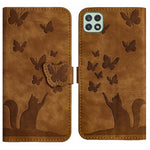 Custodia per cellulare in pelle con stampa a farfalla con gatto, For Samsung Galaxy A52 5G / A52S, For Samsung Galaxy A03s EU, For Samsung Galaxy A22 5G, For Samsung Galaxy S21 FE 5G