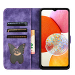 Custodia per cellulare in pelle con stampa a farfalla con gatto, For Samsung Galaxy A32 5G, For Samsung Galaxy S21 5G, For Samsung Galaxy S21+ 5G, For Samsung Galaxy S21 Ultra 5G