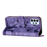Custodia per cellulare in pelle con stampa a farfalla con gatto, For Samsung Galaxy A32 5G, For Samsung Galaxy S21 5G, For Samsung Galaxy S21+ 5G, For Samsung Galaxy S21 Ultra 5G