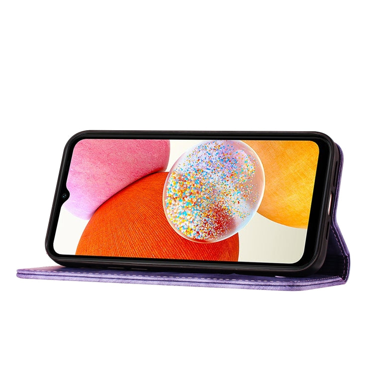 Custodia per cellulare in pelle con stampa a farfalla con gatto, For Samsung Galaxy A32 5G, For Samsung Galaxy S21 5G, For Samsung Galaxy S21+ 5G, For Samsung Galaxy S21 Ultra 5G