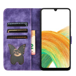 Custodia per cellulare in pelle con stampa a farfalla con gatto, For Samsung Galaxy A33 5G, For Samsung Galaxy S22 Ultra 5G, For Samsung Galaxy S22+ 5G, For Samsung Galaxy S22 5G