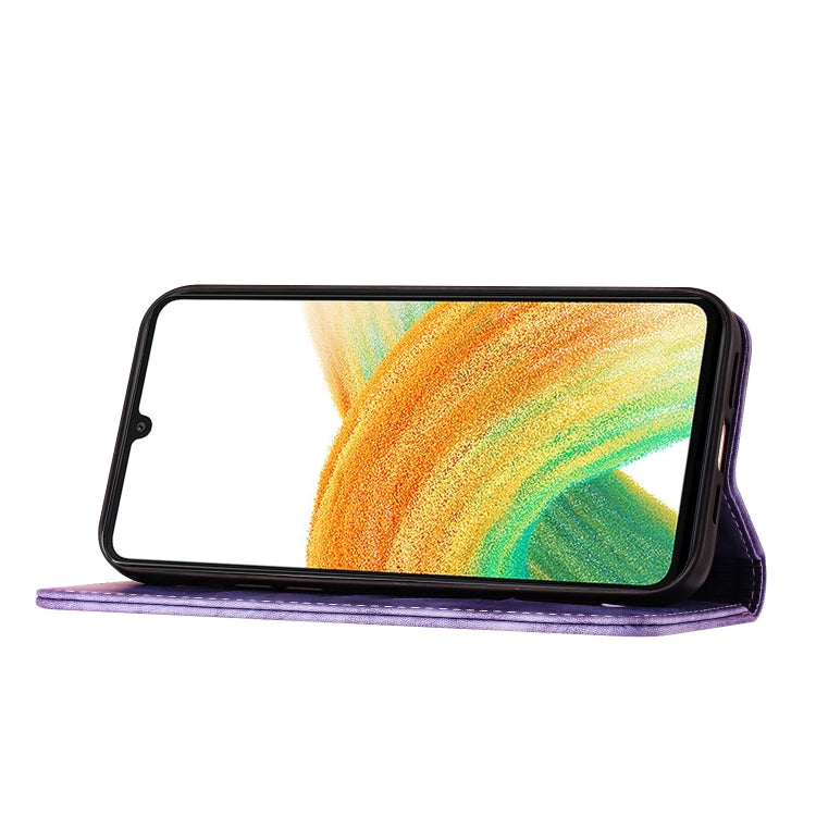 Custodia per cellulare in pelle con stampa a farfalla con gatto, For Samsung Galaxy A33 5G, For Samsung Galaxy S22 Ultra 5G, For Samsung Galaxy S22+ 5G, For Samsung Galaxy S22 5G