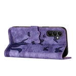 Custodia per cellulare in pelle con stampa a farfalla con gatto, For Samsung Galaxy A34 5G, For Samsung Galaxy A54 5G, For Samsung Galaxy S23 Ultra 5G, For Samsung Galaxy S23+ 5G