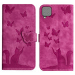 Custodia per cellulare in pelle con stampa a farfalla con gatto, For Samsung Galaxy A02s EU, For Samsung Galaxy A12, For Samsung Galaxy A42 5G, For Samsung Galaxy A21s