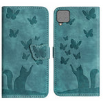 Custodia per cellulare in pelle con stampa a farfalla con gatto, For Samsung Galaxy A02s EU, For Samsung Galaxy A12, For Samsung Galaxy A42 5G, For Samsung Galaxy A21s