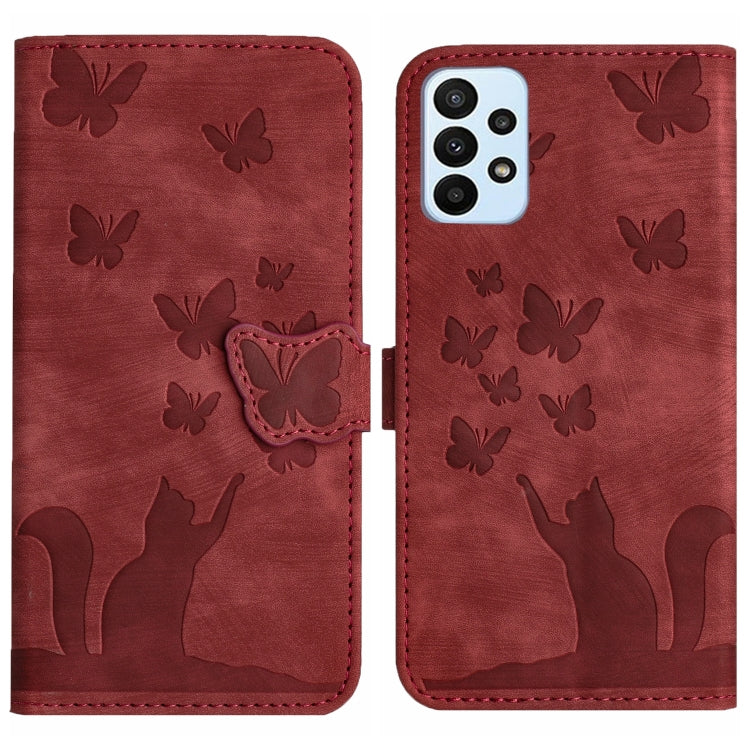 Custodia per cellulare in pelle con stampa a farfalla con gatto, For Samsung Galaxy A52 5G / A52S, For Samsung Galaxy A03s EU, For Samsung Galaxy A22 5G, For Samsung Galaxy S21 FE 5G
