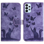 Custodia per cellulare in pelle con stampa a farfalla con gatto, For Samsung Galaxy S23 5G, For Samsung Galaxy A13 4G / 5G / A04, For Samsung Galaxy S20 FE, For Samsung Galaxy A53 5G