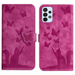 Custodia per cellulare in pelle con stampa a farfalla con gatto, For Samsung Galaxy S23 5G, For Samsung Galaxy A13 4G / 5G / A04, For Samsung Galaxy S20 FE, For Samsung Galaxy A53 5G