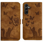 Custodia per cellulare in pelle con stampa a farfalla con gatto, For Samsung Galaxy A34 5G, For Samsung Galaxy A54 5G, For Samsung Galaxy S23 Ultra 5G, For Samsung Galaxy S23+ 5G