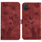 Custodia per cellulare in pelle con stampa a farfalla con gatto, For Samsung Galaxy S20 Ultra, For Samsung Galaxy S20, For Samsung Galaxy S20+, For Samsung Galaxy A71 4G