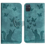 Custodia per cellulare in pelle con stampa a farfalla con gatto, For Samsung Galaxy S20 Ultra, For Samsung Galaxy S20, For Samsung Galaxy S20+, For Samsung Galaxy A71 4G