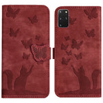 Custodia per cellulare in pelle con stampa a farfalla con gatto, For Samsung Galaxy S20 Ultra, For Samsung Galaxy S20, For Samsung Galaxy S20+, For Samsung Galaxy A71 4G