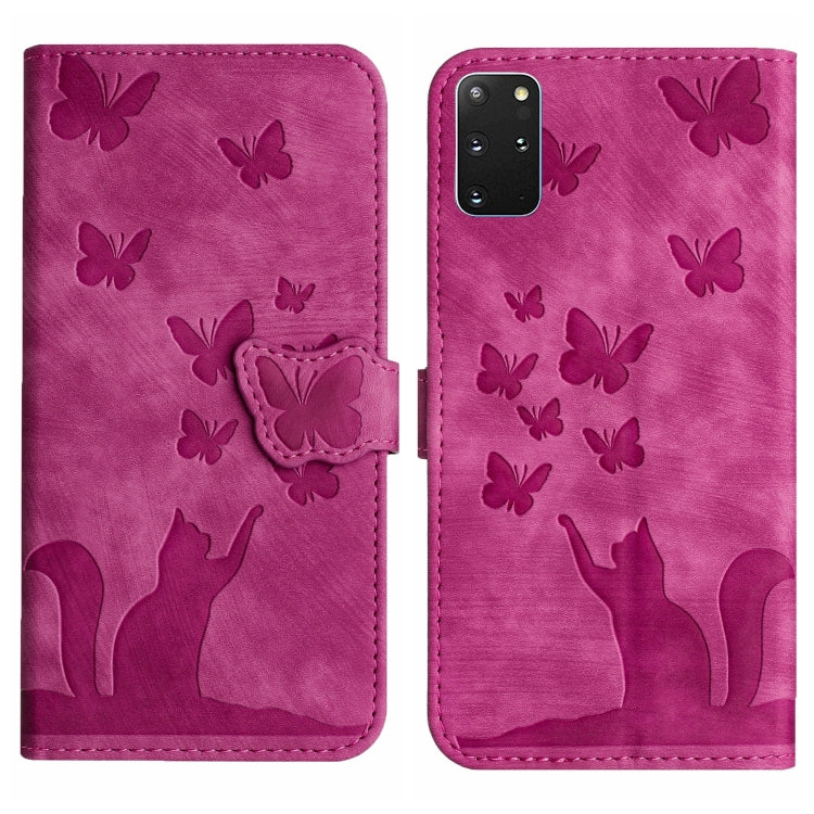 Custodia per cellulare in pelle con stampa a farfalla con gatto, For Samsung Galaxy S20 Ultra, For Samsung Galaxy S20, For Samsung Galaxy S20+, For Samsung Galaxy A71 4G