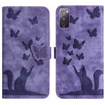 Custodia per cellulare in pelle con stampa a farfalla con gatto, For Samsung Galaxy S23 5G, For Samsung Galaxy A13 4G / 5G / A04, For Samsung Galaxy S20 FE, For Samsung Galaxy A53 5G