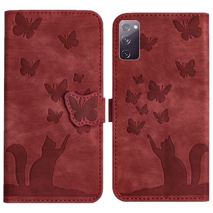 Custodia per cellulare in pelle con stampa a farfalla con gatto, For Samsung Galaxy S23 5G, For Samsung Galaxy A13 4G / 5G / A04, For Samsung Galaxy S20 FE, For Samsung Galaxy A53 5G