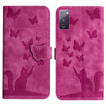 Custodia per cellulare in pelle con stampa a farfalla con gatto, For Samsung Galaxy S23 5G, For Samsung Galaxy A13 4G / 5G / A04, For Samsung Galaxy S20 FE, For Samsung Galaxy A53 5G