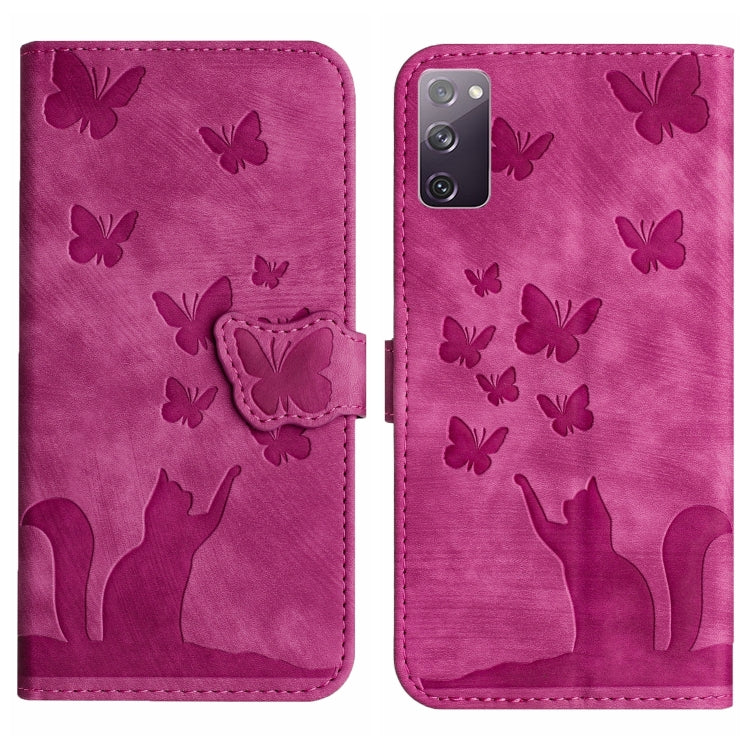 Custodia per cellulare in pelle con stampa a farfalla con gatto, For Samsung Galaxy S23 5G, For Samsung Galaxy A13 4G / 5G / A04, For Samsung Galaxy S20 FE, For Samsung Galaxy A53 5G