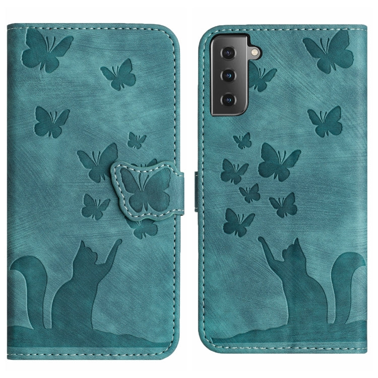 Custodia per cellulare in pelle con stampa a farfalla con gatto, For Samsung Galaxy A33 5G, For Samsung Galaxy S22 Ultra 5G, For Samsung Galaxy S22+ 5G, For Samsung Galaxy S22 5G