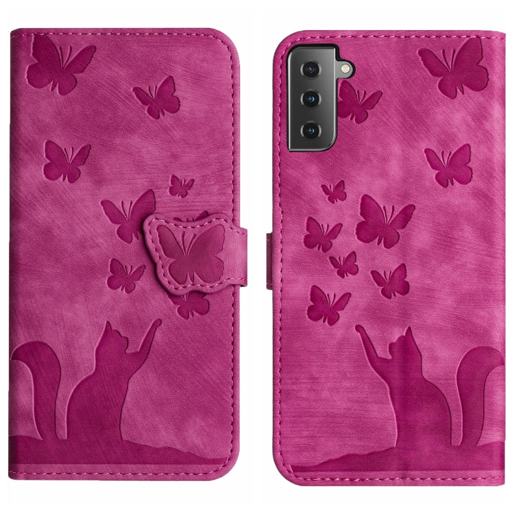 Custodia per cellulare in pelle con stampa a farfalla con gatto, For Samsung Galaxy A33 5G, For Samsung Galaxy S22 Ultra 5G, For Samsung Galaxy S22+ 5G, For Samsung Galaxy S22 5G