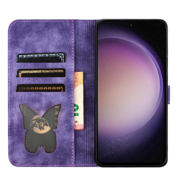 Custodia per cellulare in pelle con stampa a farfalla con gatto, For Samsung Galaxy S23 5G, For Samsung Galaxy A13 4G / 5G / A04, For Samsung Galaxy S20 FE, For Samsung Galaxy A53 5G