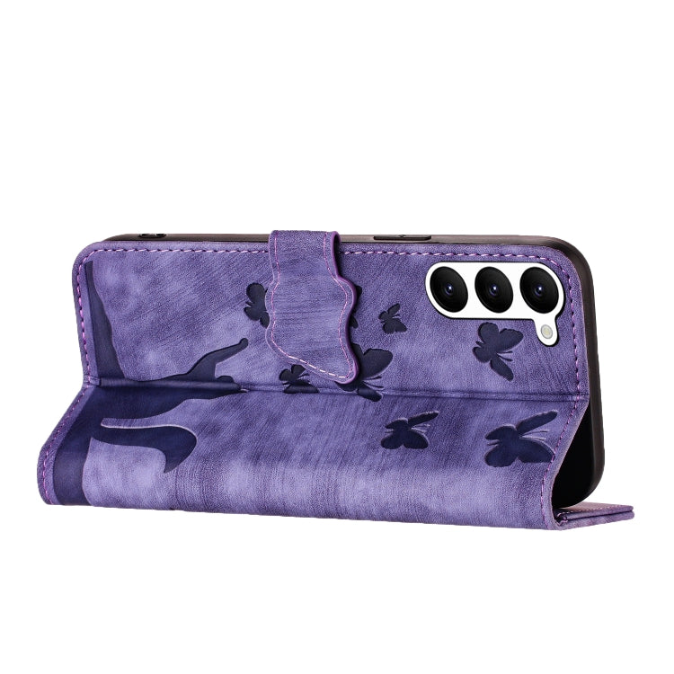 Custodia per cellulare in pelle con stampa a farfalla con gatto, For Samsung Galaxy S23 5G, For Samsung Galaxy A13 4G / 5G / A04, For Samsung Galaxy S20 FE, For Samsung Galaxy A53 5G