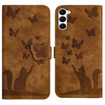 Custodia per cellulare in pelle con stampa a farfalla con gatto, For Samsung Galaxy S23 5G, For Samsung Galaxy A13 4G / 5G / A04, For Samsung Galaxy S20 FE, For Samsung Galaxy A53 5G