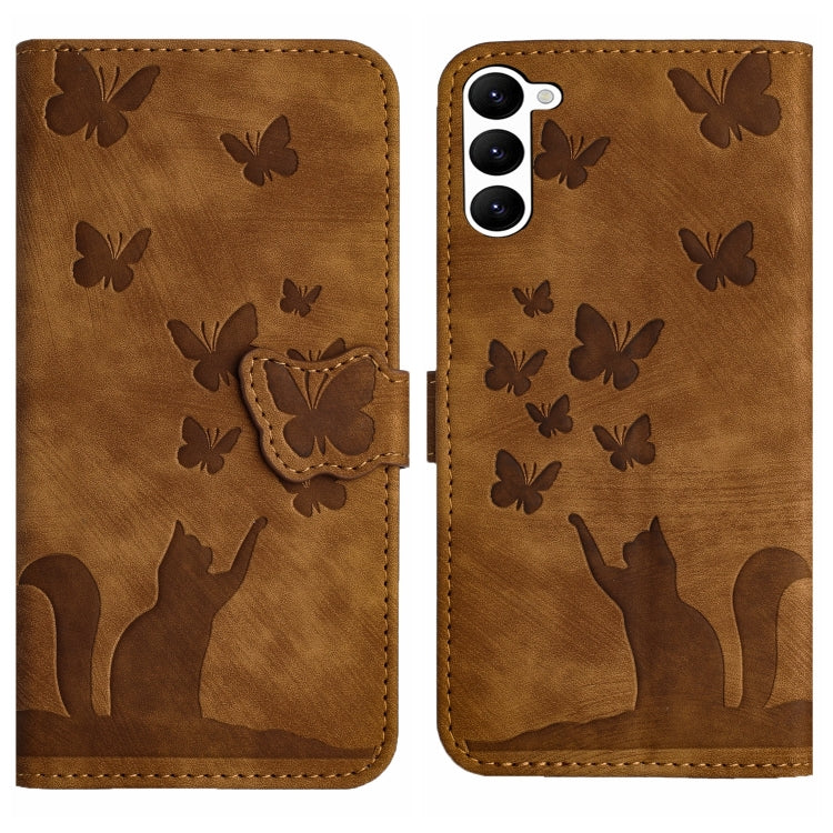 Custodia per cellulare in pelle con stampa a farfalla con gatto, For Samsung Galaxy S23 5G, For Samsung Galaxy A13 4G / 5G / A04, For Samsung Galaxy S20 FE, For Samsung Galaxy A53 5G