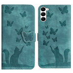 Custodia per cellulare in pelle con stampa a farfalla con gatto, For Samsung Galaxy A34 5G, For Samsung Galaxy A54 5G, For Samsung Galaxy S23 Ultra 5G, For Samsung Galaxy S23+ 5G