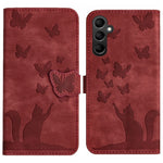 Custodia per cellulare in pelle con stampa a farfalla con gatto, For Samsung Galaxy S23 FE 5G, For Samsung Galaxy A24 4G, For Samsung Galaxy A23 / M13 4G, For Samsung Galaxy A14 4G / 5G