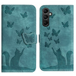 Custodia per cellulare in pelle con stampa a farfalla con gatto, For Samsung Galaxy S23 FE 5G, For Samsung Galaxy A24 4G, For Samsung Galaxy A23 / M13 4G, For Samsung Galaxy A14 4G / 5G