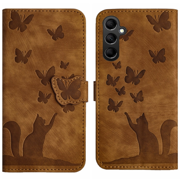 Custodia per cellulare in pelle con stampa a farfalla con gatto, For Samsung Galaxy S23 FE 5G, For Samsung Galaxy A24 4G, For Samsung Galaxy A23 / M13 4G, For Samsung Galaxy A14 4G / 5G