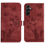 Custodia per cellulare in pelle con stampa a farfalla con gatto, For Samsung Galaxy A55, For Samsung Galaxy A35, For Samsung Galaxy S24 Ultra 5G, For Samsung Galaxy S24+ 5G