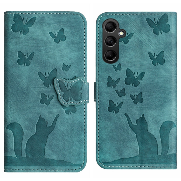 Custodia per cellulare in pelle con stampa a farfalla con gatto, For Samsung Galaxy A55, For Samsung Galaxy A35, For Samsung Galaxy S24 Ultra 5G, For Samsung Galaxy S24+ 5G