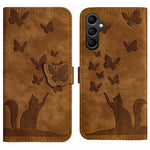 Custodia per cellulare in pelle con stampa a farfalla con gatto, For Samsung Galaxy A55, For Samsung Galaxy A35, For Samsung Galaxy S24 Ultra 5G, For Samsung Galaxy S24+ 5G